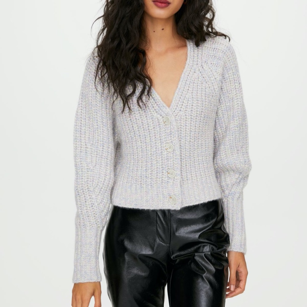 Aritzia Gray Knit Cardigan